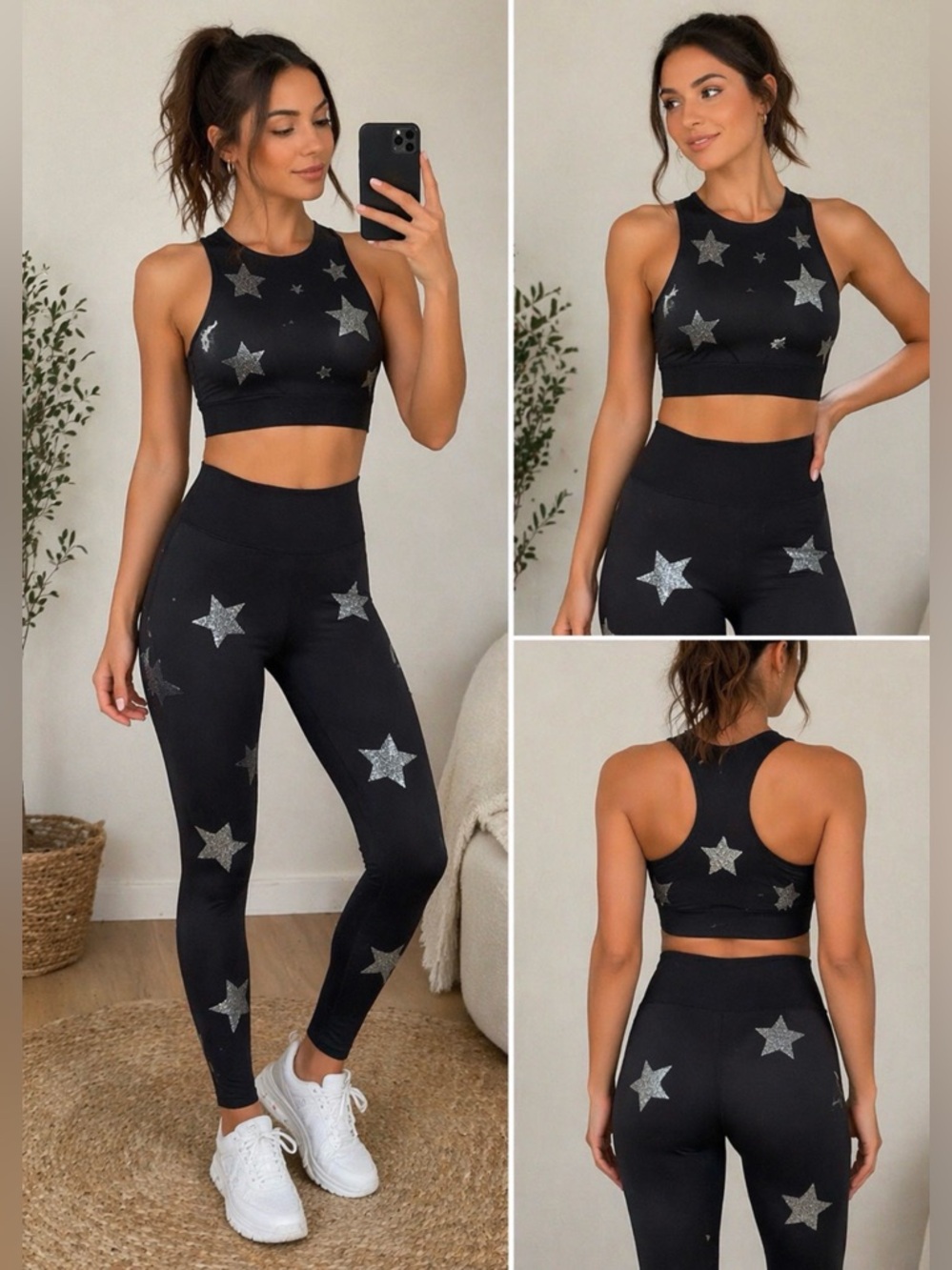 Set! ultracor Lux Essential Star Knockout Level Leggings And Crop Top Set. Sz S